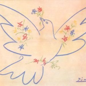 Picasso Karte Taube farbig