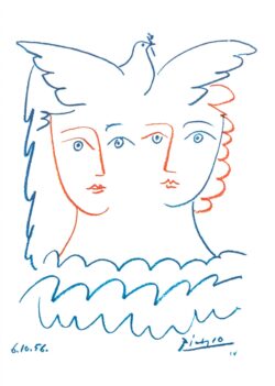 Picasso-Karte «Deux femmes et colombe»