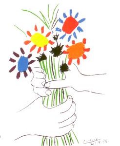 Picasso Karte Blumenstrauss